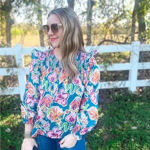 Jodifl Floral Ruffle Women's Top